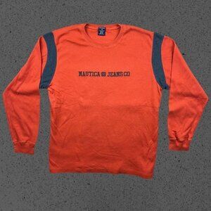 Vintage Nautica color block shirt sweatshirt